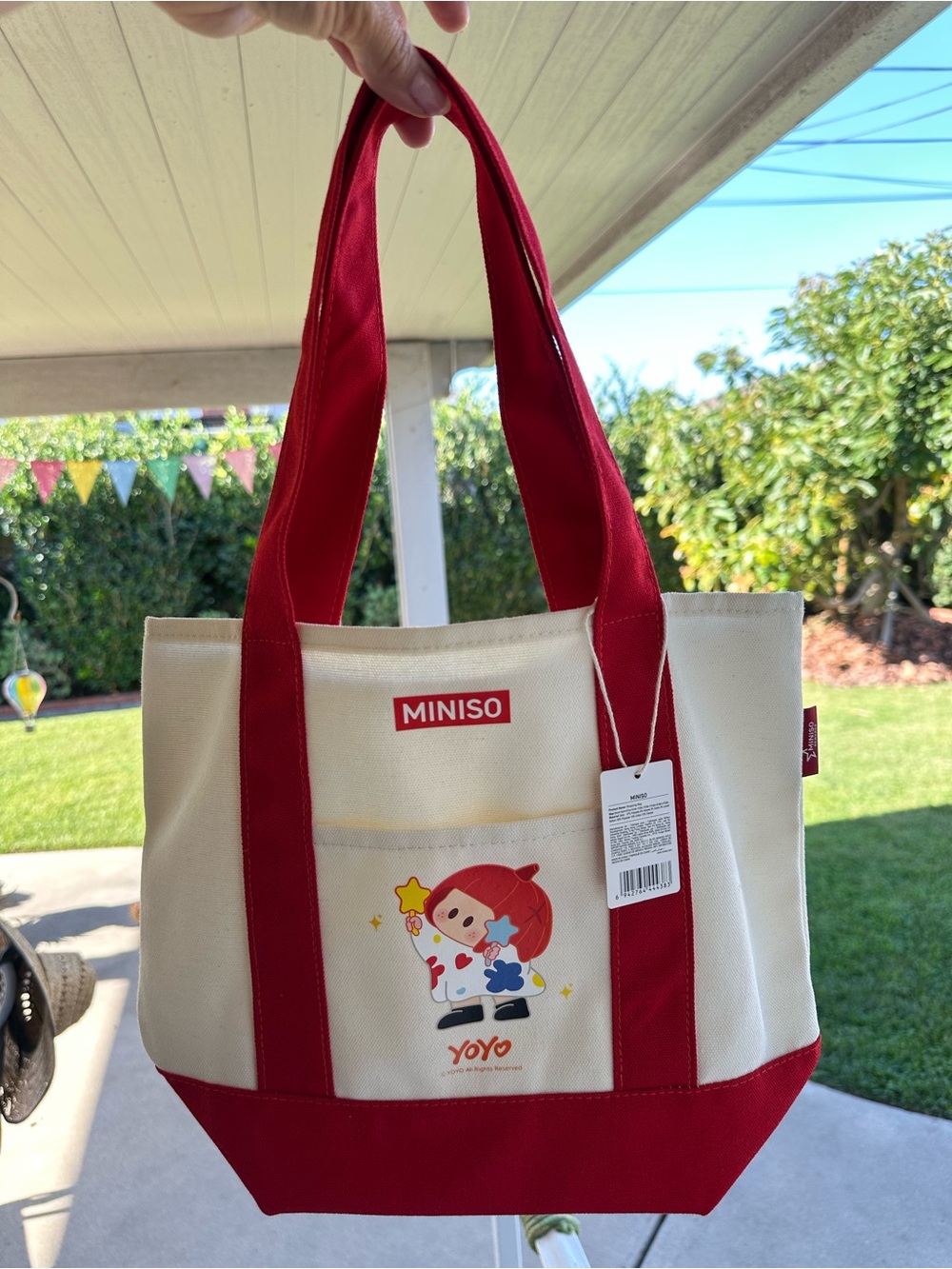 MINISO Limited Edition Mini Canvas Tote Bag with Yoyo!!